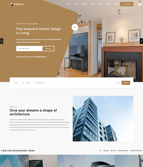 real estate template